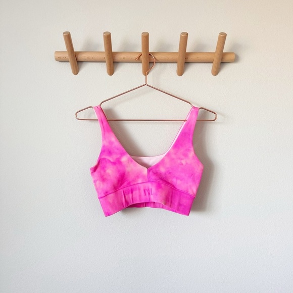 IVL COLLECTIVE Tie Dye Bright Pink Power Sports Bra - Picture 3 of 6